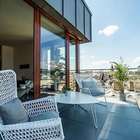 Shiny Rooftop Apart With Free Garage Praga Exterior foto